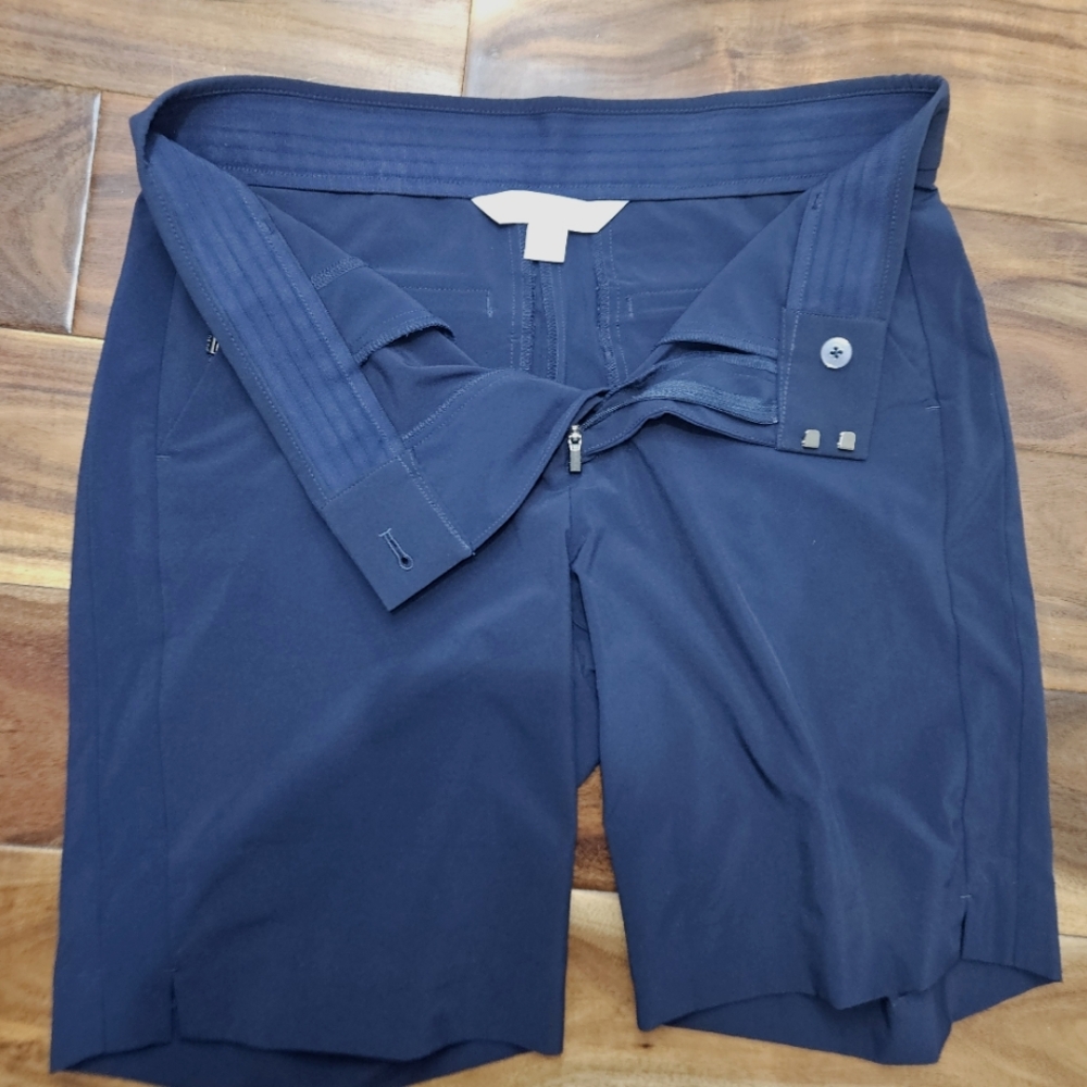 Athleta Tribeca 7 Inch Bermuda Shorts Womens Size 2 Navy Blue - Picture 4 of 9